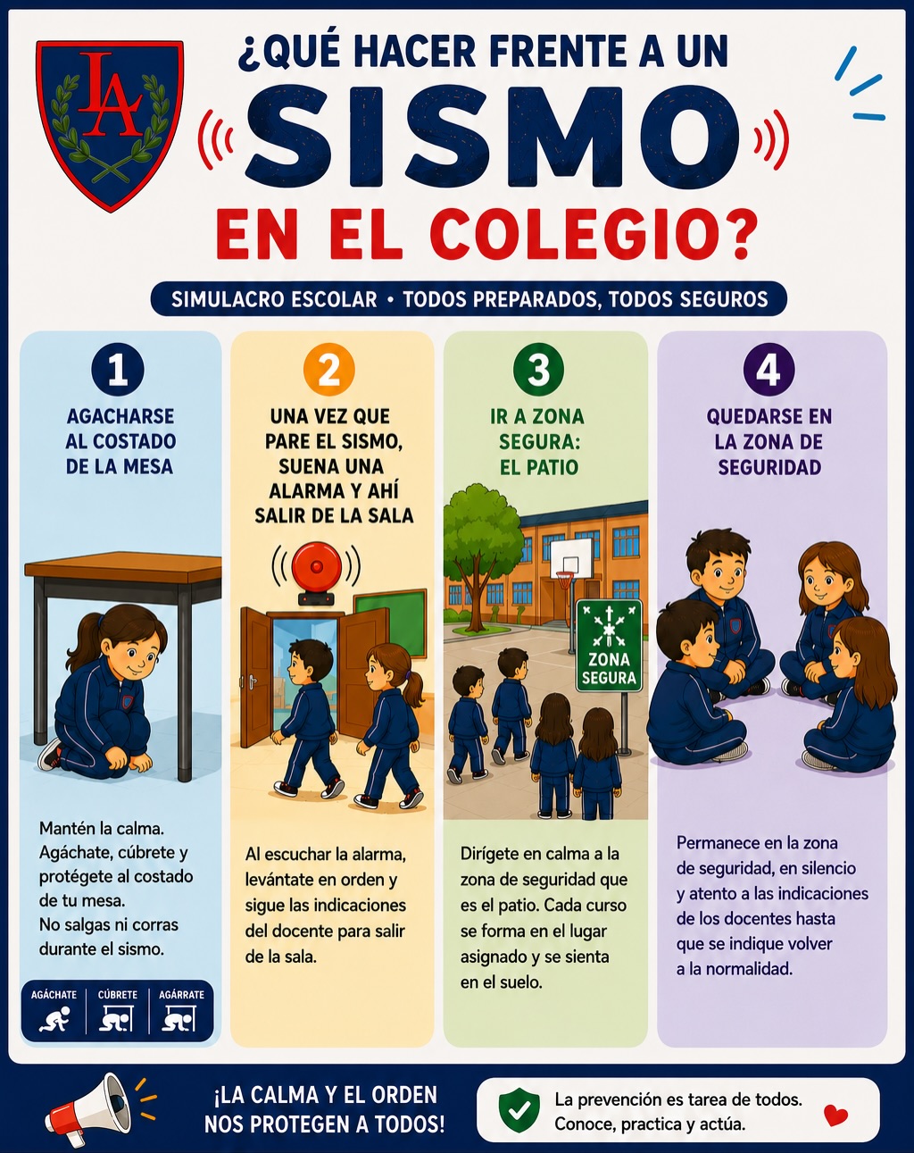 ¿Qué hacer frente a un sismo en el colegio?